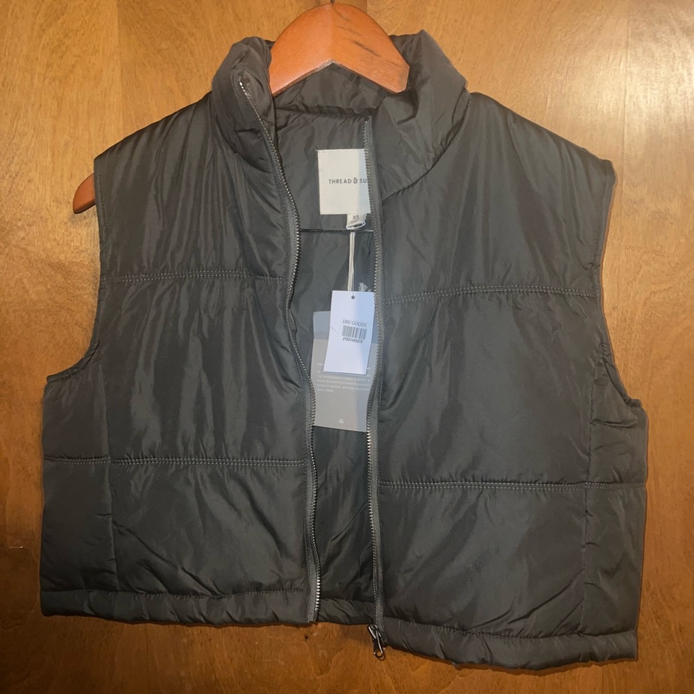 Dry goods thread & supply cropped vest NWT XS